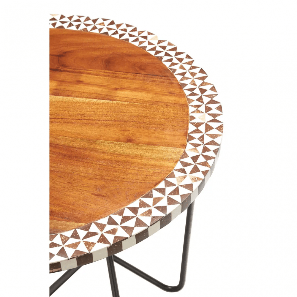 Craft Round Acacia Wood Side Table