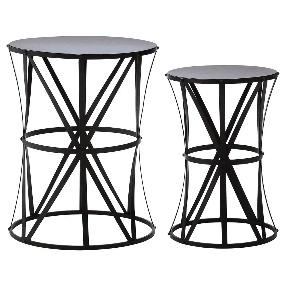 Vento Cross Design Black Tables