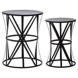Vento Cross Design Black Tables