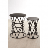 Vento Cross Design Black Tables