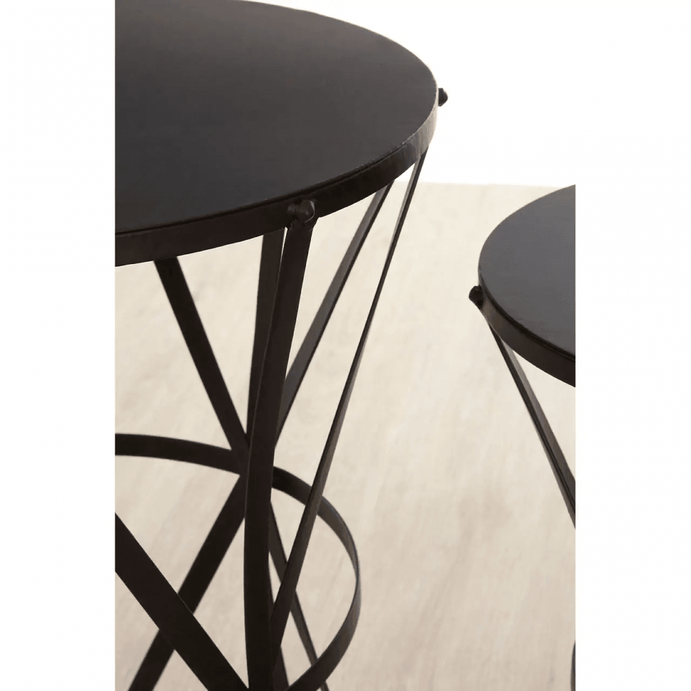 Vento Cross Design Black Tables