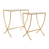 Vento Set Of 2 Bamboo Design Side Tables
