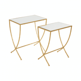 Vento Set Of 2 Bamboo Design Side Tables
