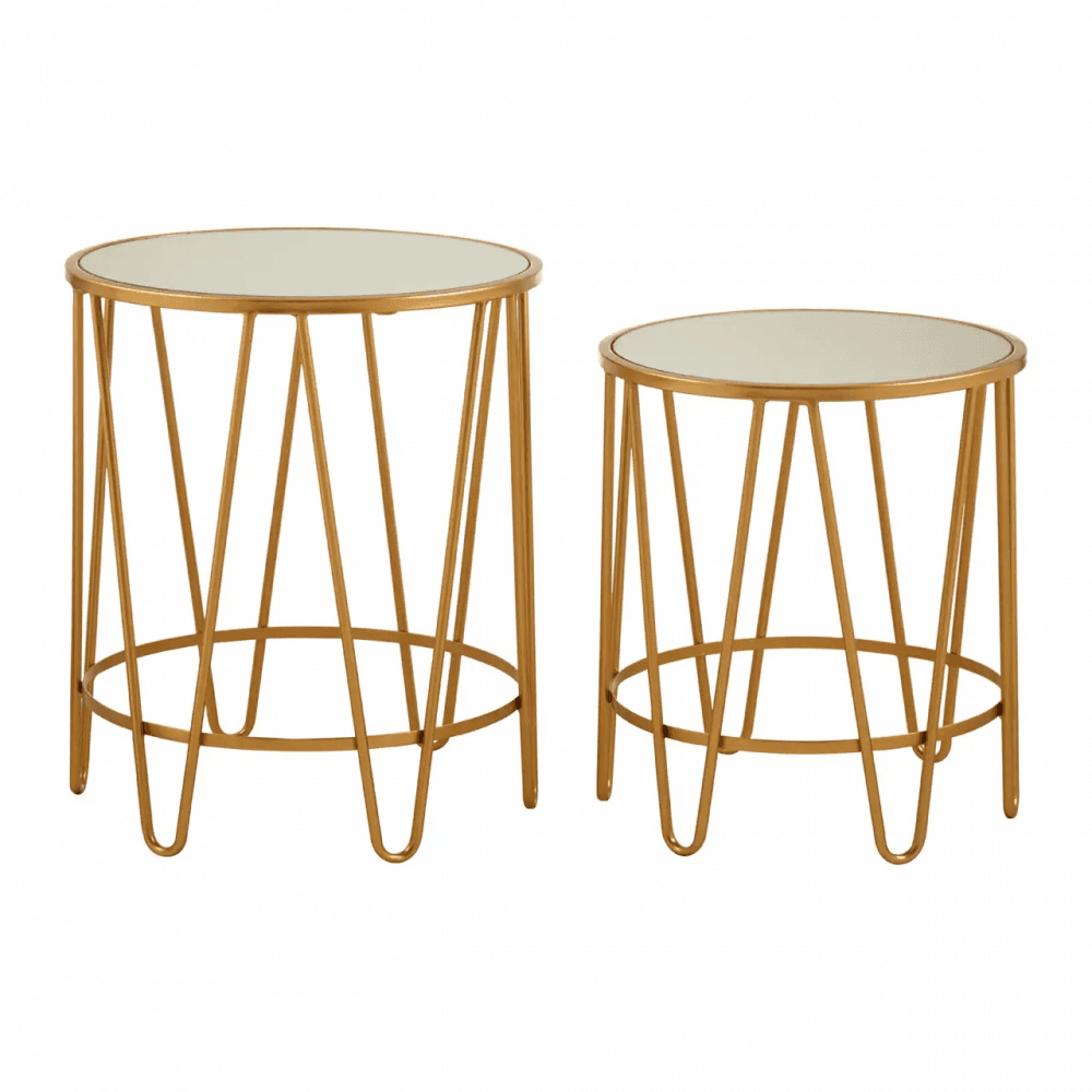 Vento Set Of 2 Hairpin Design Side Tables