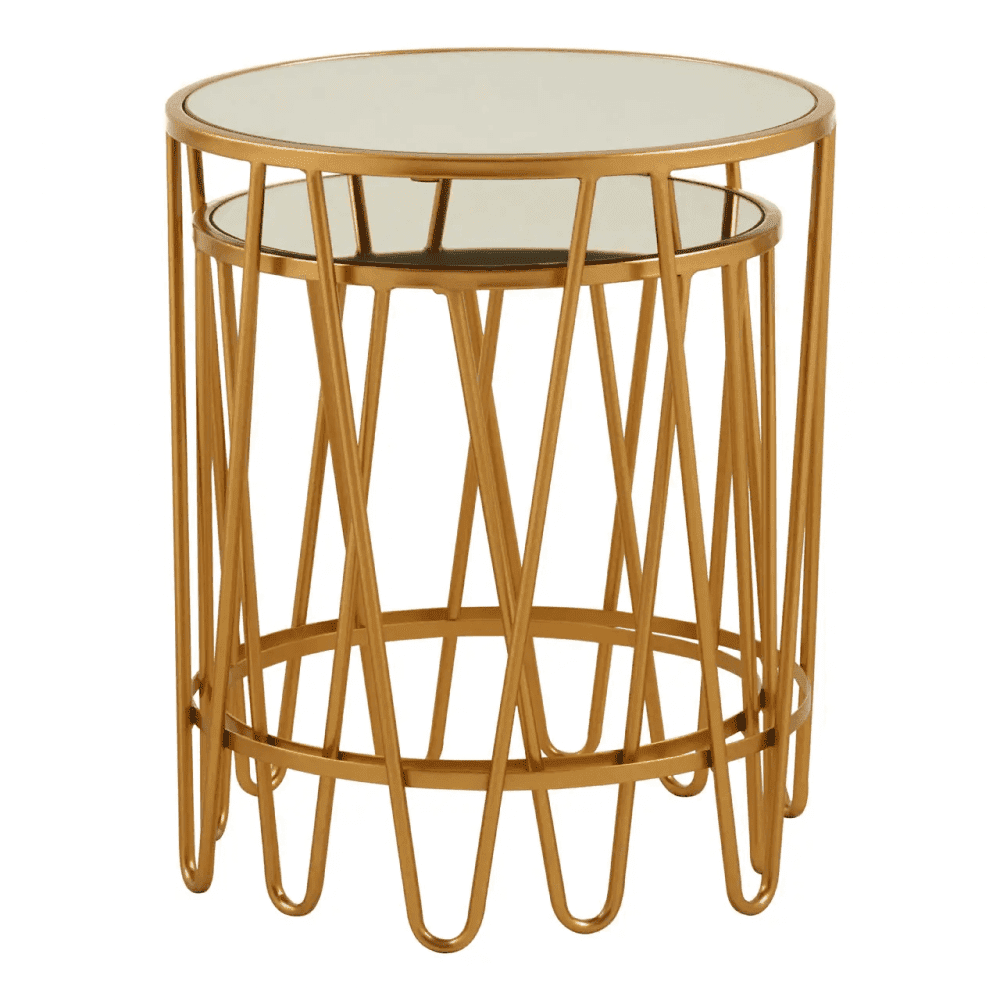 Vento Set Of 2 Hairpin Design Side Tables