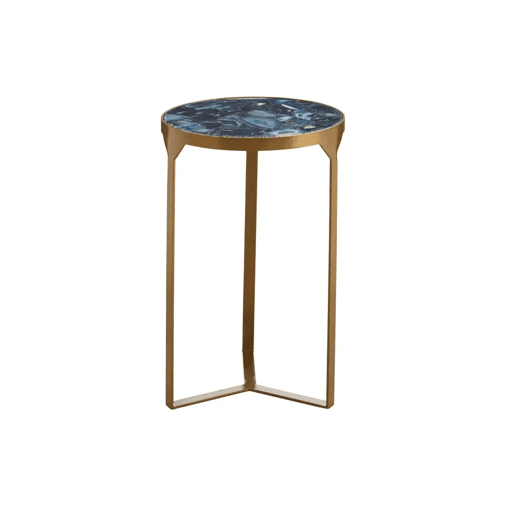 Vero Round Agate Side Table