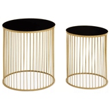 Rialto Set Of Two Black And Gold Side Tables
