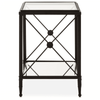 Vertex Square Black Finish Side Table