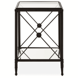 Vertex Square Black Finish Side Table