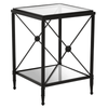 Vertex Square Black Finish Side Table