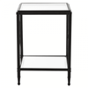 Vertex Square Black Finish Side Table
