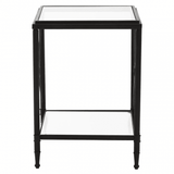 Vertex Square Black Finish Side Table