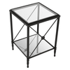 Vertex Square Black Finish Side Table