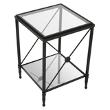 Vertex Square Black Finish Side Table