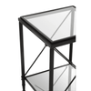 Vertex Square Black Finish Side Table