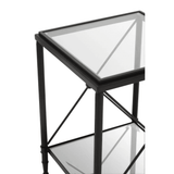 Vertex Square Black Finish Side Table