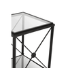Vertex Square Black Finish Side Table