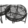 Kalimantan Set Of 2 Black Rattan Side Tables