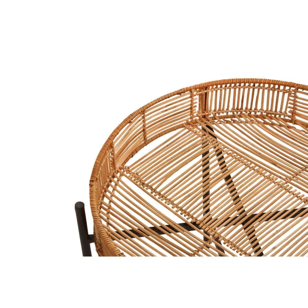 Kalimantan Set Of 2 Natural Rattan Side Tables