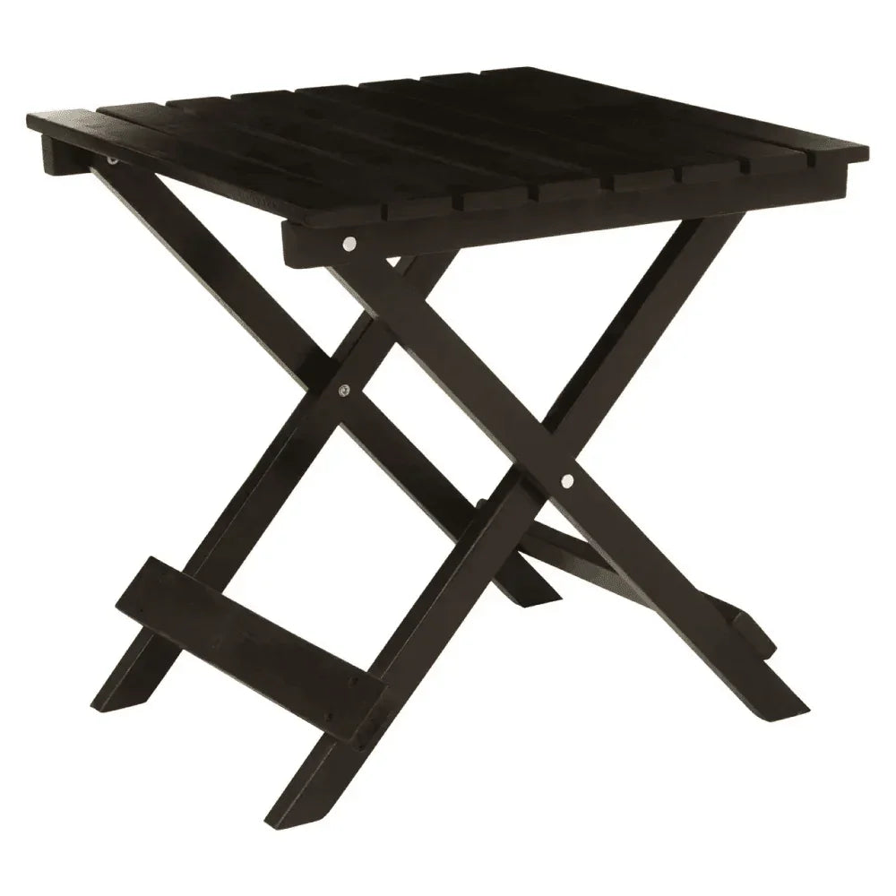 Maritime Black Wood Folding Table
