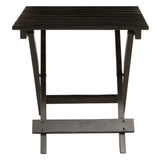 Maritime Black Wood Folding Table
