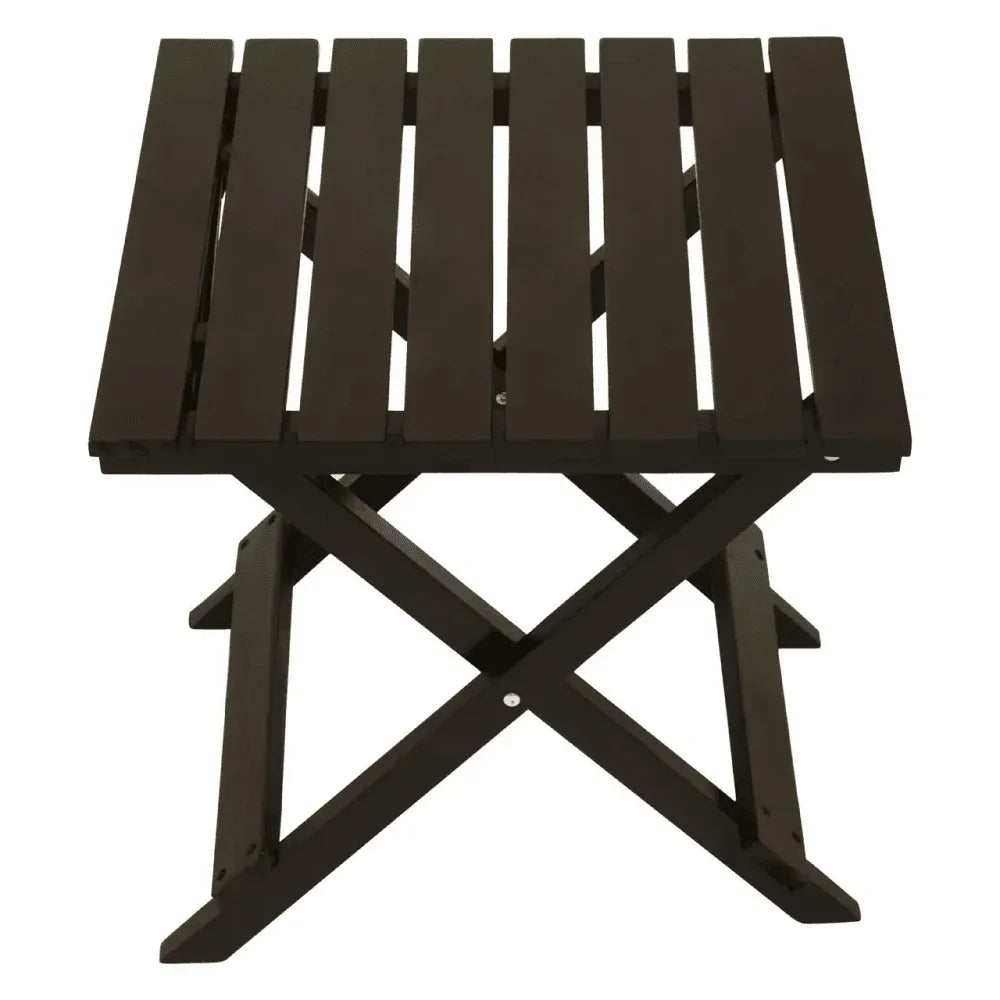 Maritime Black Wood Folding Table