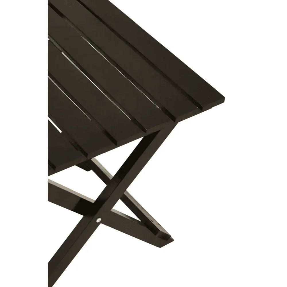 Maritime Black Wood Folding Table