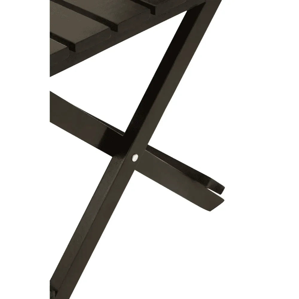 Maritime Black Wood Folding Table
