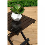 Maritime Black Wood Folding Table
