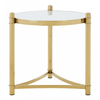 Astral White Tempered Glass Side Table