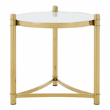 Astral White Tempered Glass Side Table