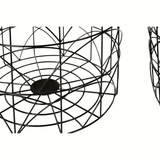 Calista Set Of 2 Black Wire Basket Tables