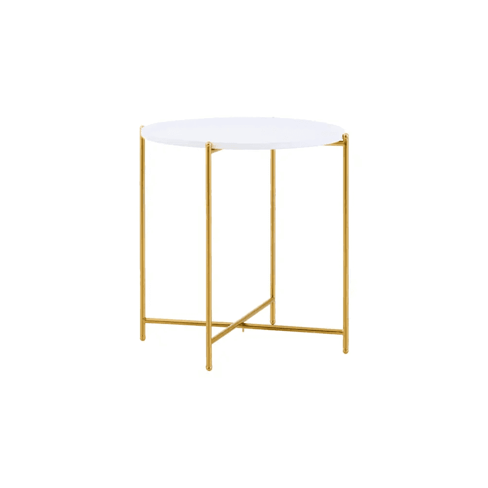 Orion White Top Side Table