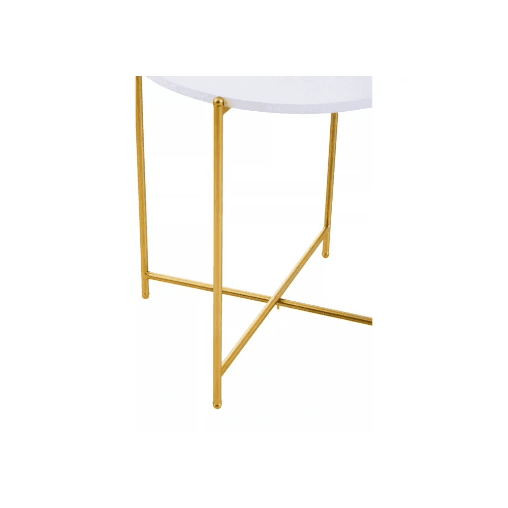 Orion White Top Side Table