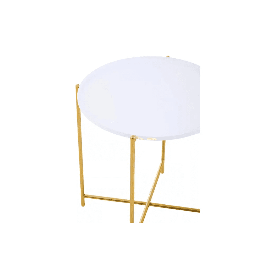 Orion White Top Side Table