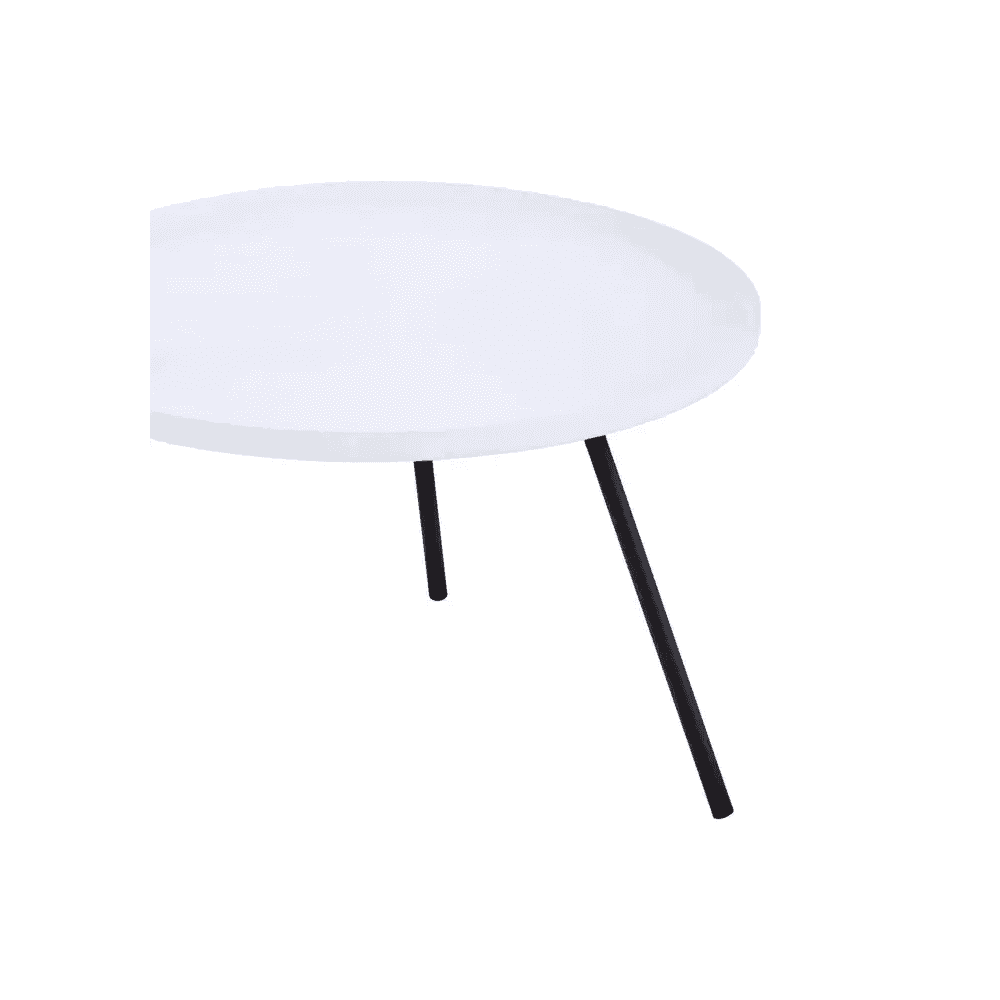 Orion Two Shelf White &amp; Black Side Table