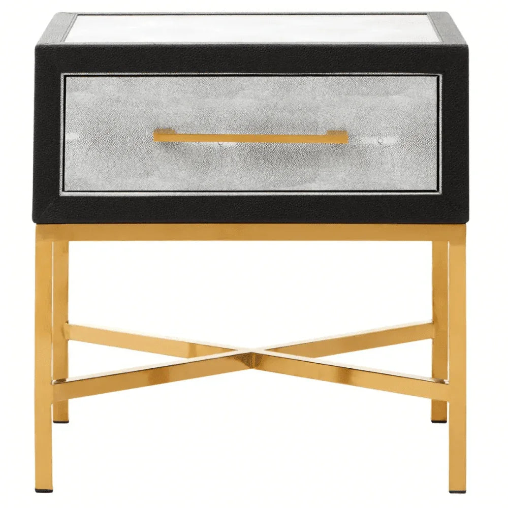 Cadence Grey Shagreen Side Table