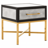Cadence Grey Shagreen Side Table