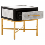Cadence Grey Shagreen Side Table