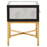 Cadence Grey Shagreen Side Table