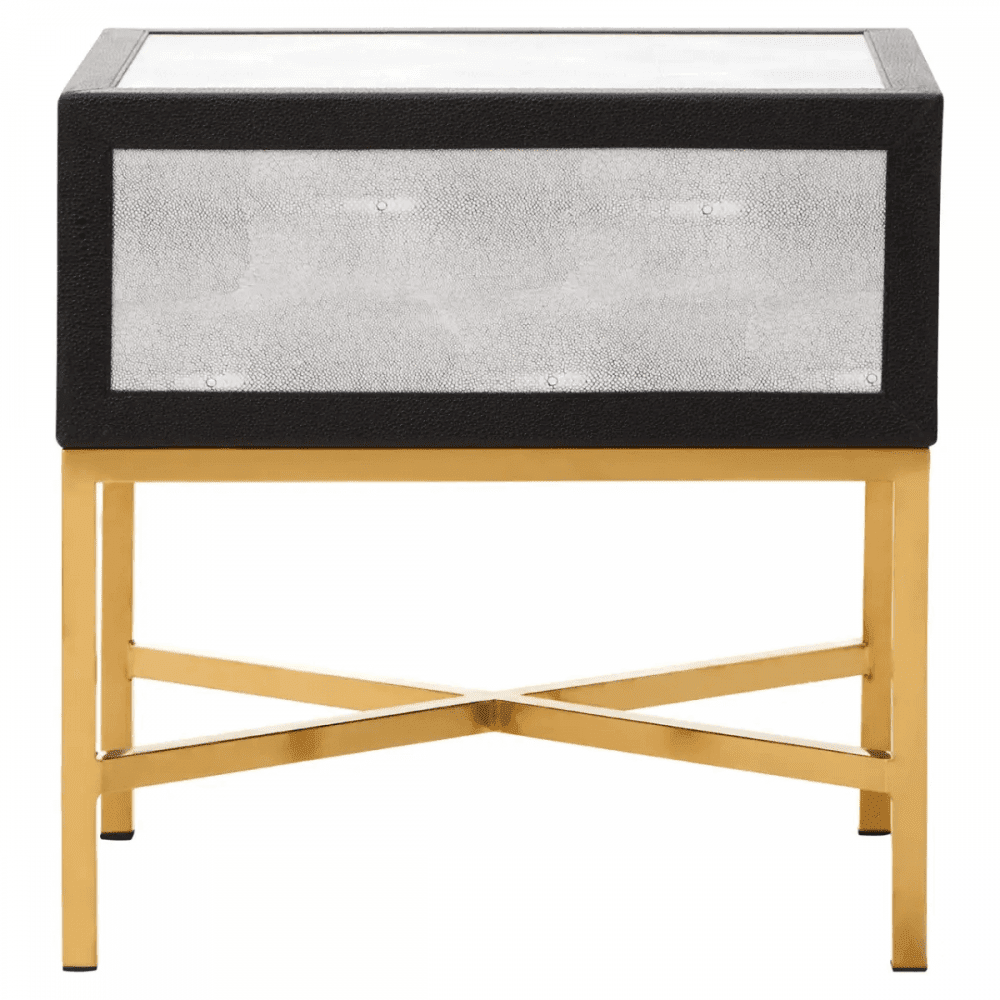 Cadence Grey Shagreen Side Table