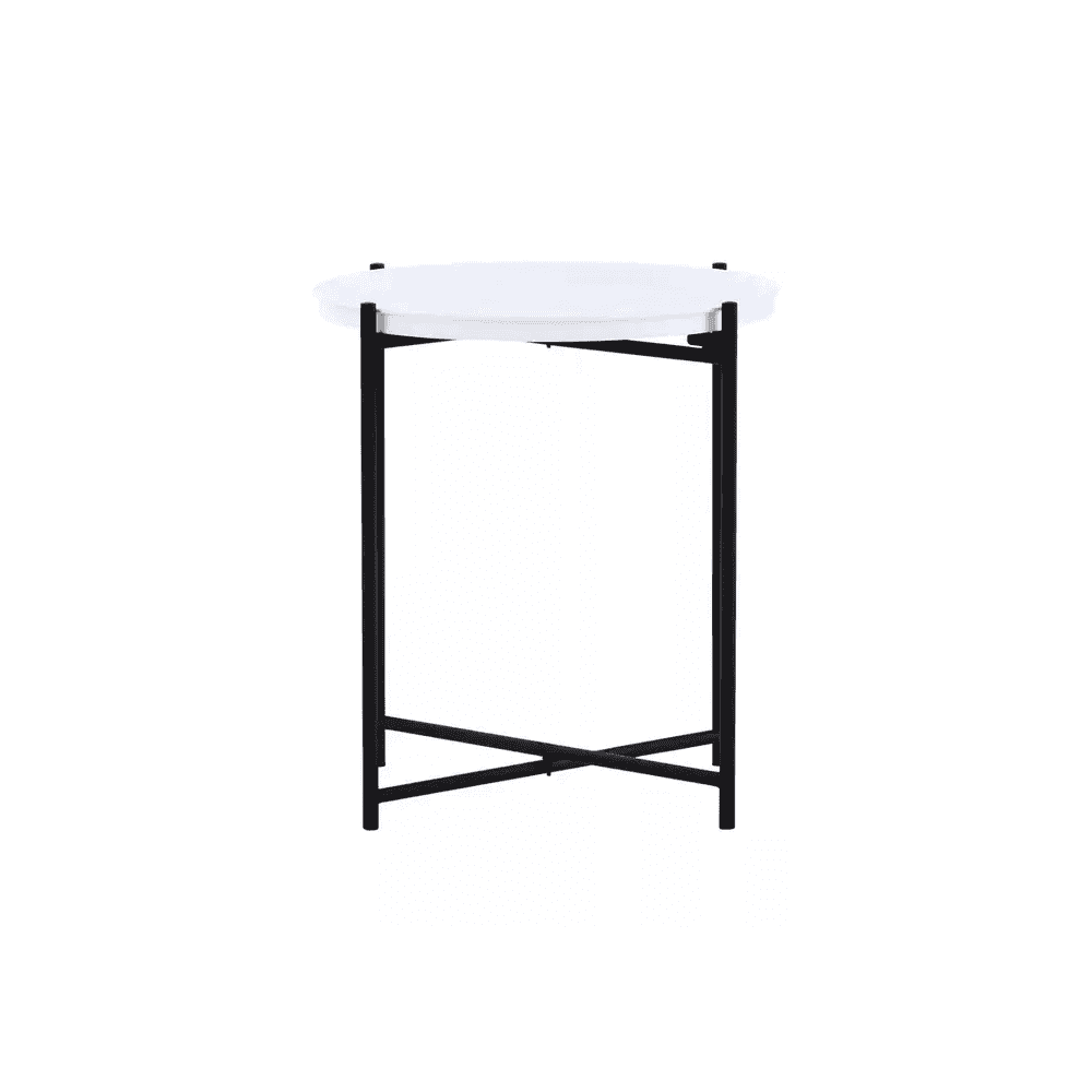 Orion Round White Top Side Table