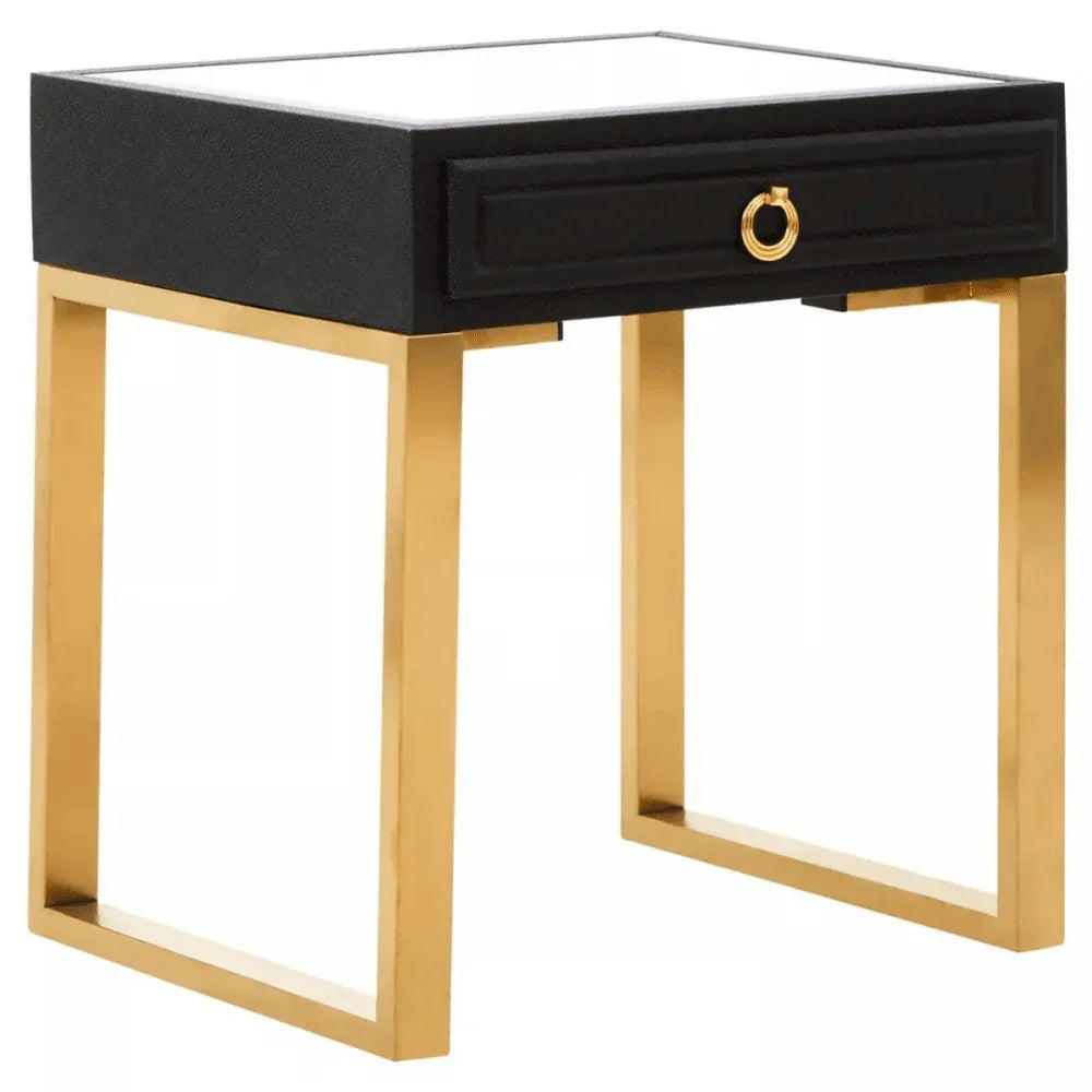 Cordoba Black Shagreen Side Table