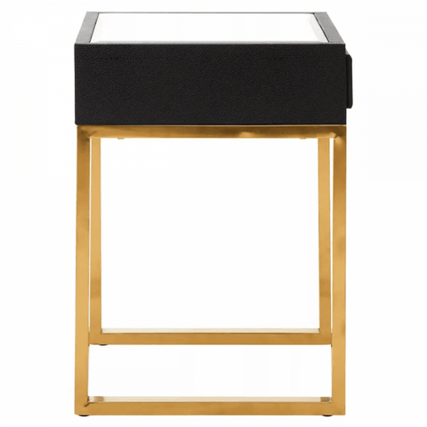 Cordoba Black Shagreen Side Table