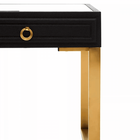Cordoba Black Shagreen Side Table