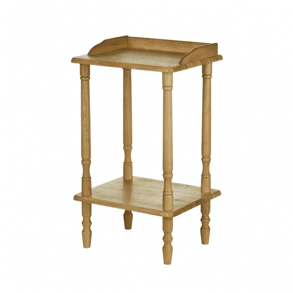 Selene Carved Rubberwood Side Table