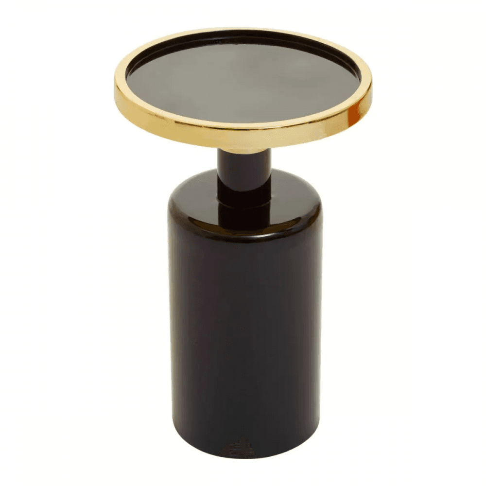 Elvira Black and Gold Side Table
