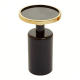 Elvira Black and Gold Side Table