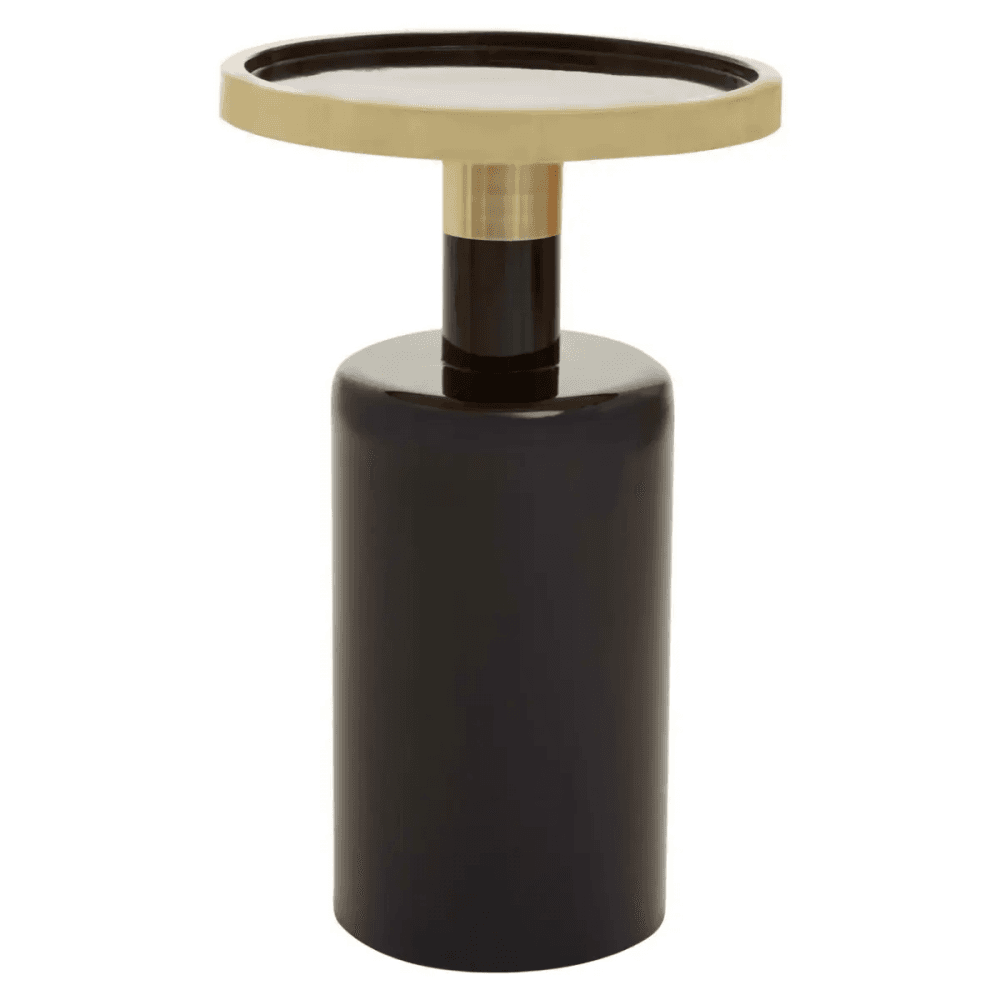 Elvira Black and Gold Side Table