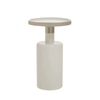 Elvira White Base Side Table
